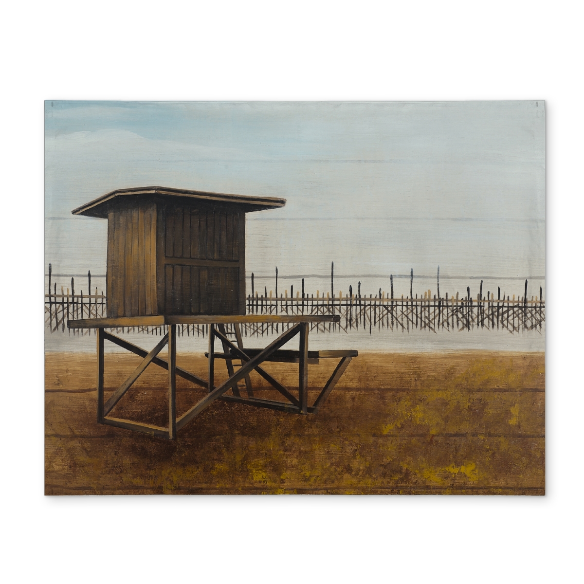 Picture of Begin Home Decor CPPM141874677J 14 x 18 in. Blue Marine Placemat - Port Beach Lifeguard Tower Decor