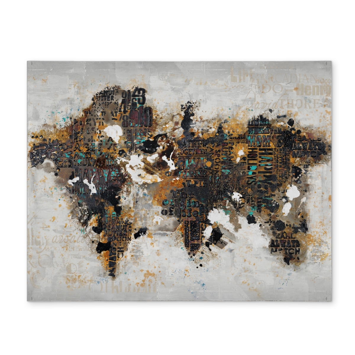 CPPM14184EPHZR 14 x 18 in. Abstract World Map Placemat - Modern Brown Polyester Decor