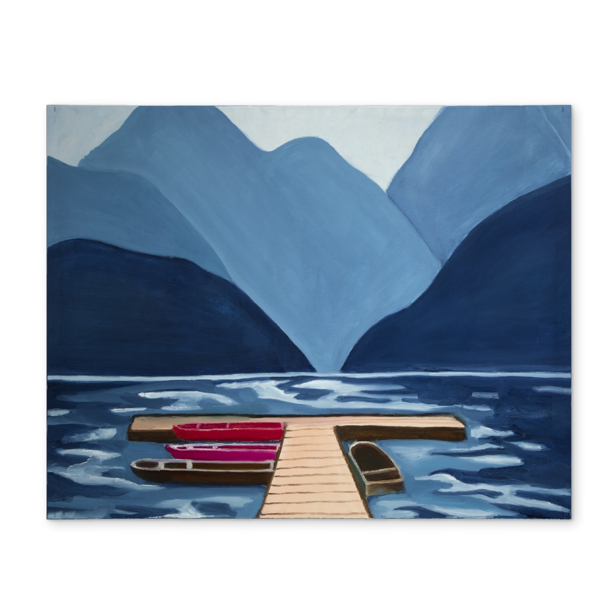 Picture of Begin Home Decor CPPM141818IGF3 14 x 18 in. Mountains Coastal Blue Polyester Placemat - Home Decor