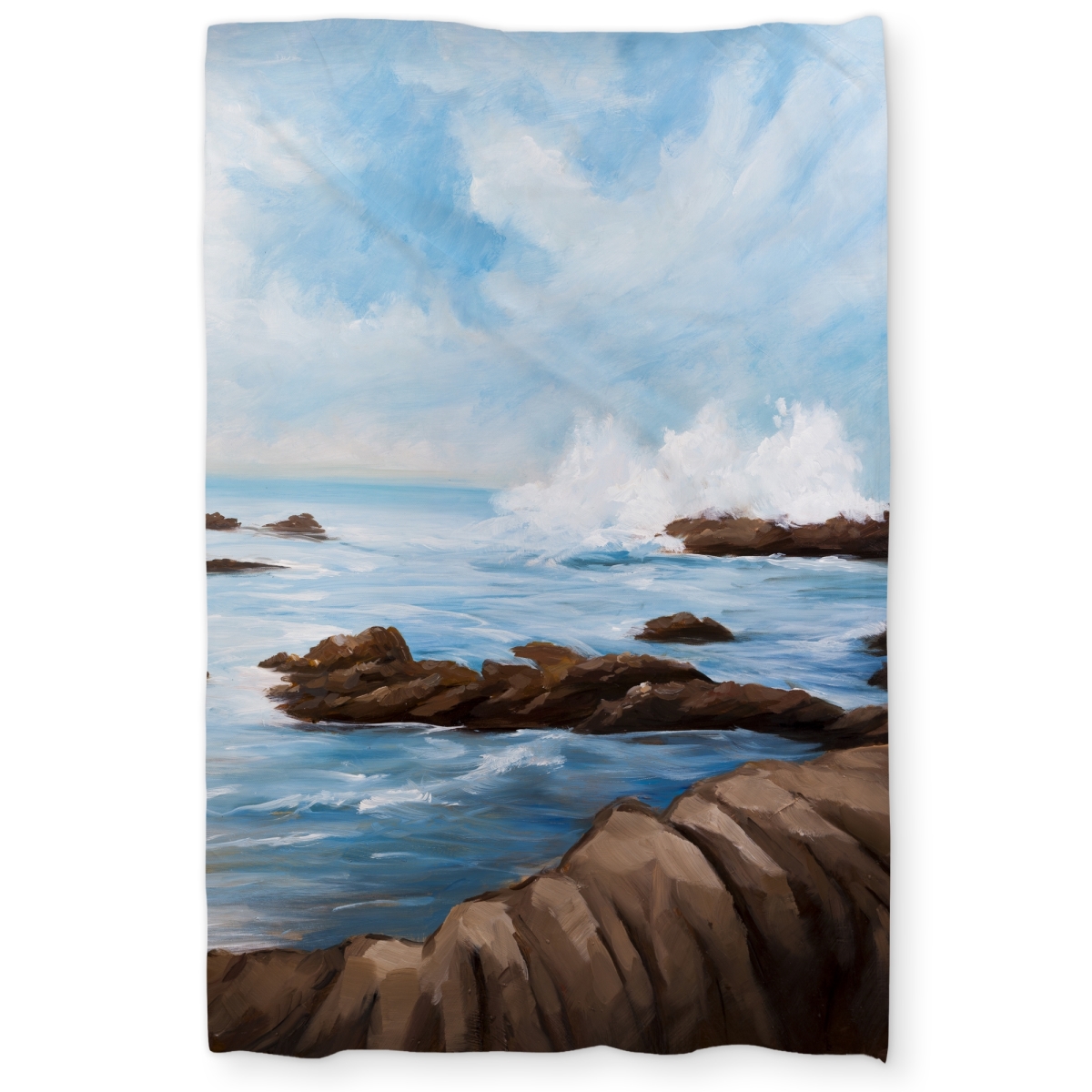 C1DCTXLWLPI5EG Seaside Wave - Waves Bathroom Twin Size Extra Long Duvet Cover - Home Decor Delight