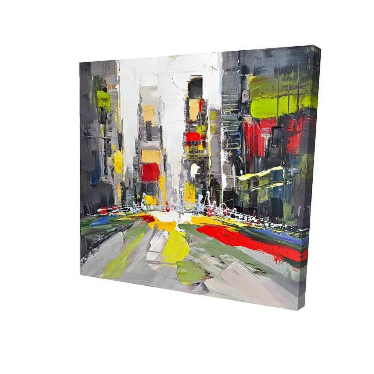 32 x 32 in. Abstract Texturized Cityscape-Print on Canvas