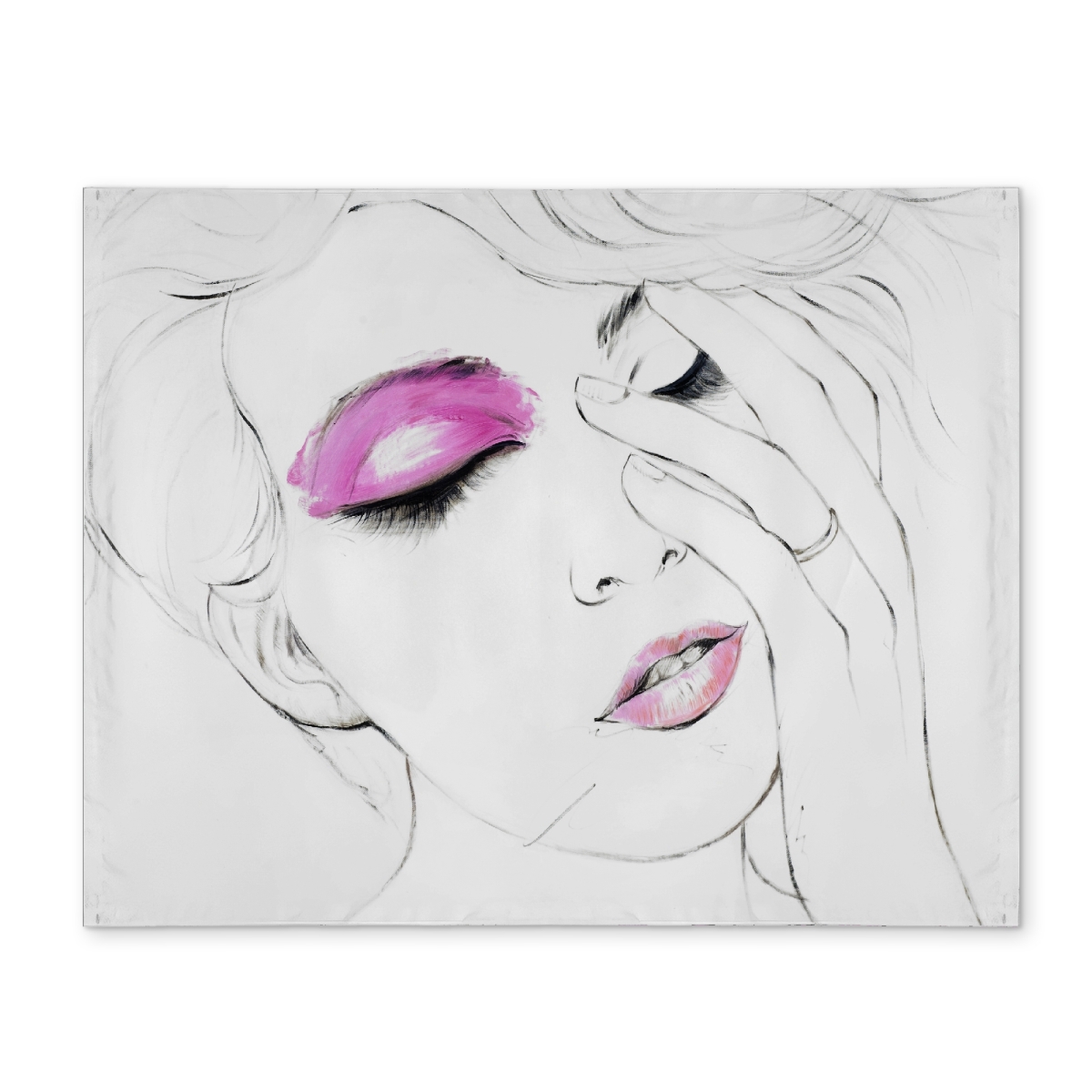 Picture of Begin Home Decor CPPM1418X1AEG1 14 x 18 in. Pink Makeup Polyester Placemat - Contemporary Bedroom Decor