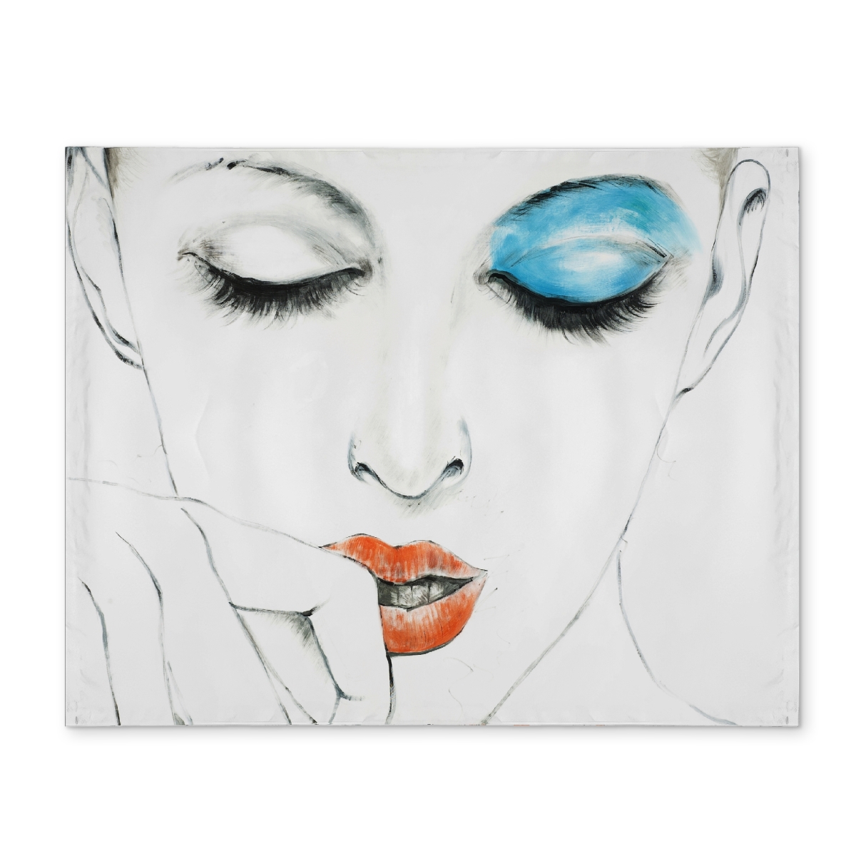 Picture of Begin Home Decor CPPM1418N8L8WR 14 x 18 in. Pure Style Bedroom Blue Polyester Placemat - Home Decor