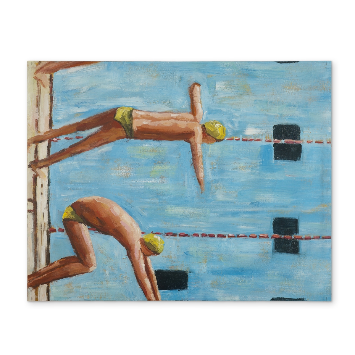 Picture of Begin Home Decor CPPM1418831IH2 14 x 18 in. Swimmers Polyester Placemat - Contemporary Hobbies Home Decor