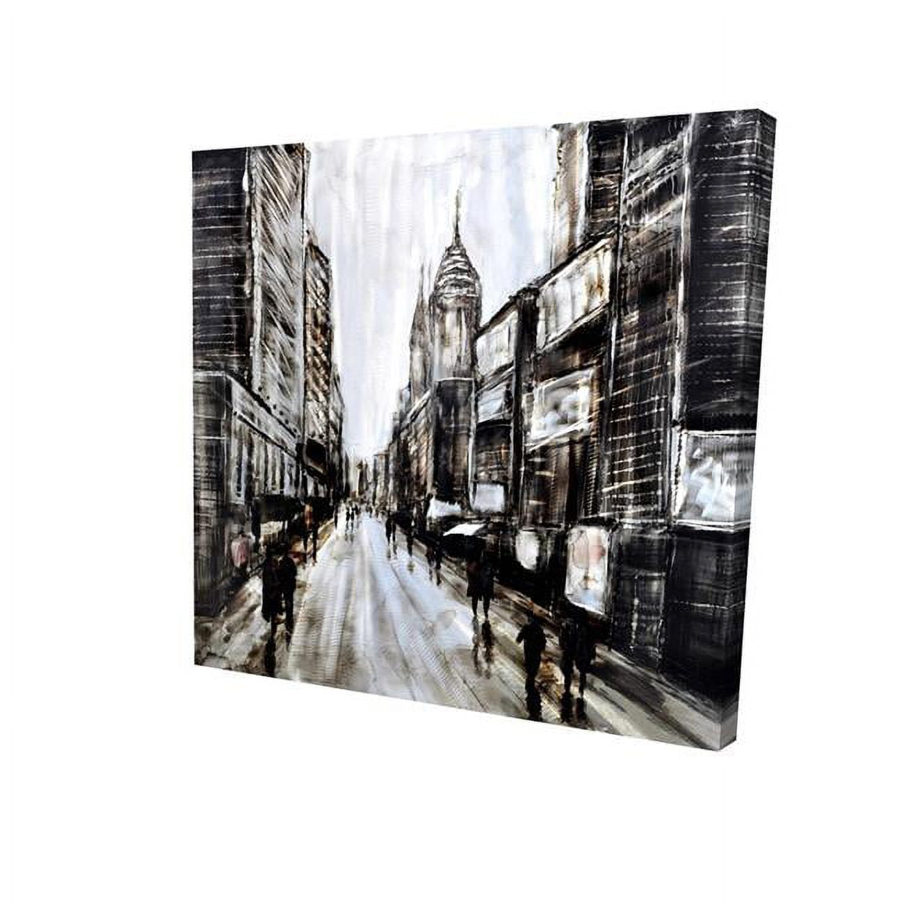 32 x 32 in. Busy Grey Street-Print on Canvas