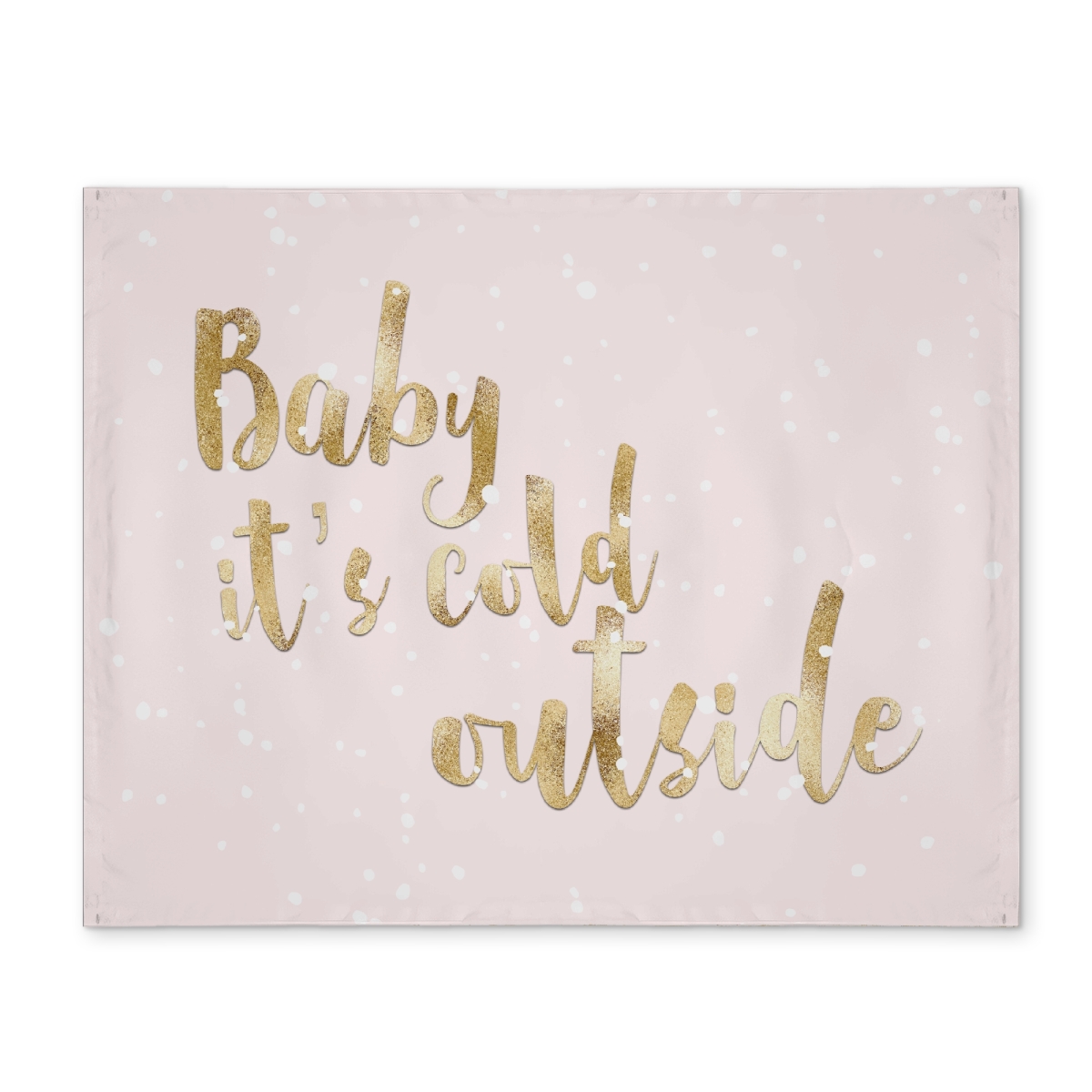 Picture of Begin Home Decor CPPM14187RMAND 14 x 18 in. Pink Romantic Polyester Placemat - Baby Its Cold Outside