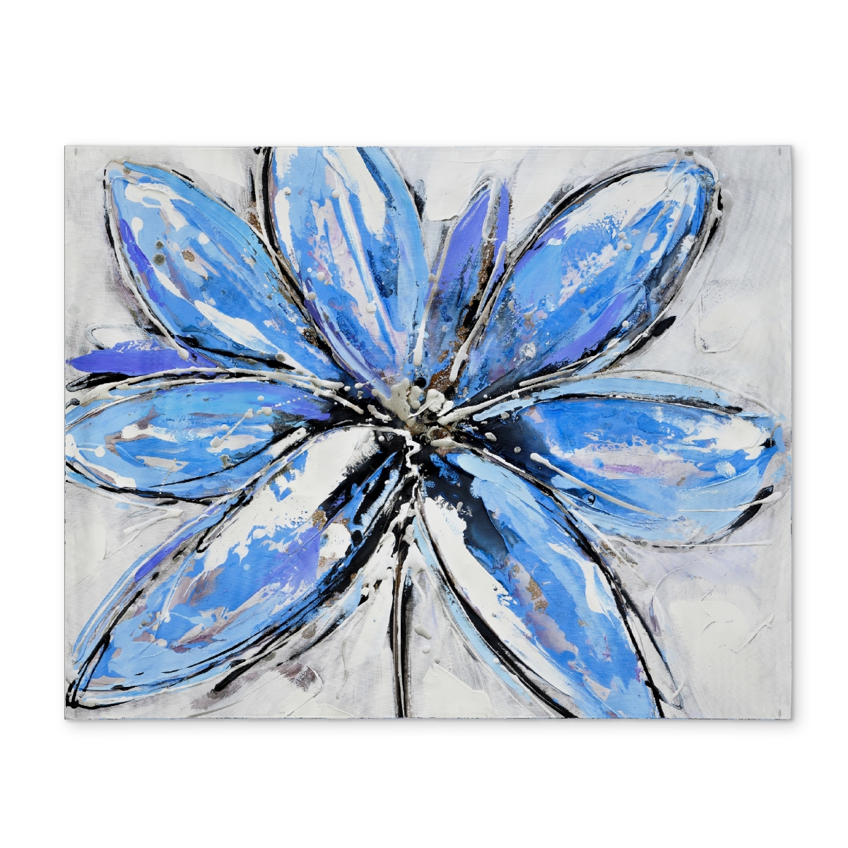 Picture of Begin Home Decor CPPM141873KK40 14 x 18 in. Blue Flower Polyester Placemat - Contemporary Bedroom Decor