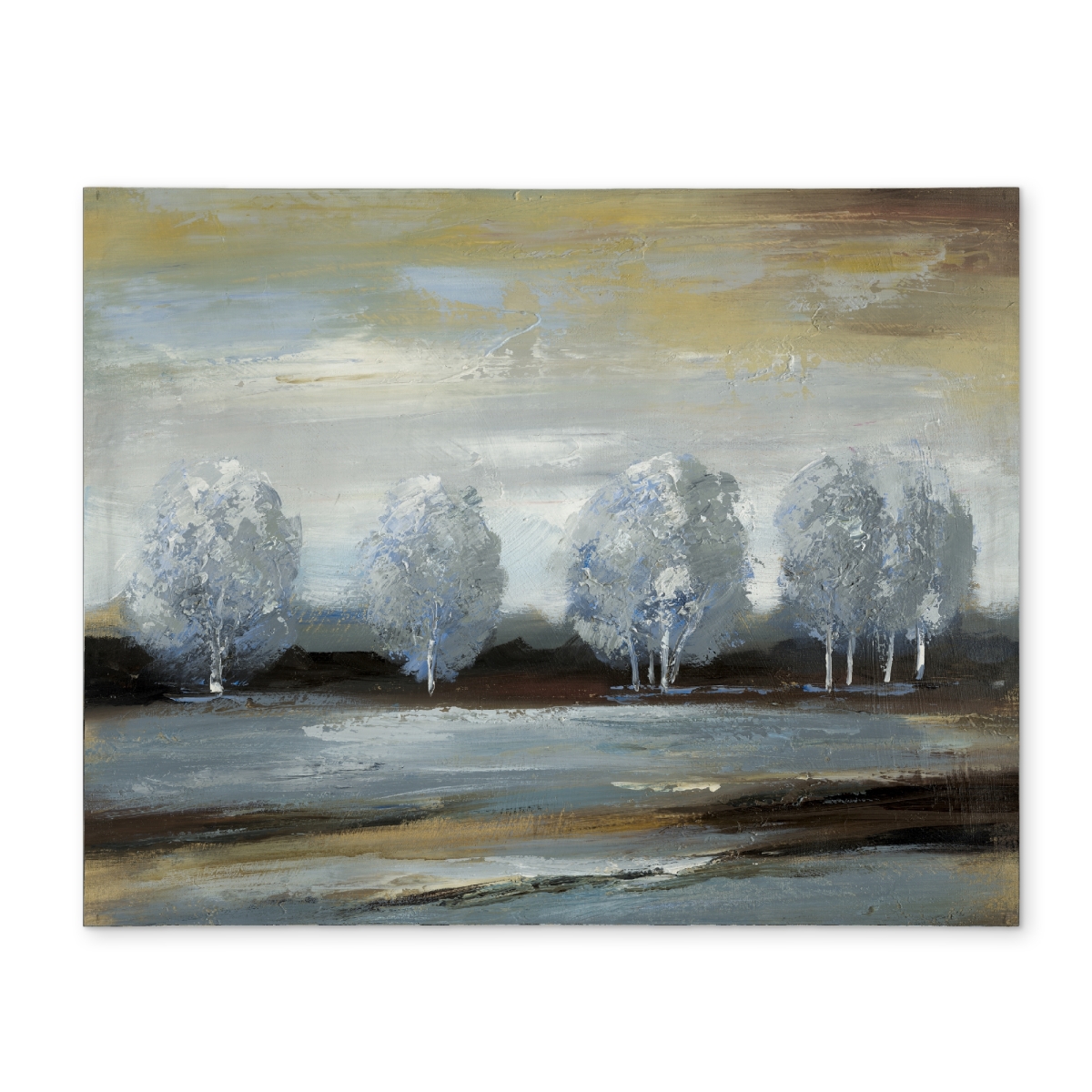 Picture of Begin Home Decor CPPM1418O2D06F 14 x 18 in. Gray Landscape Polyester Placemat - Modern Trees Home Decor