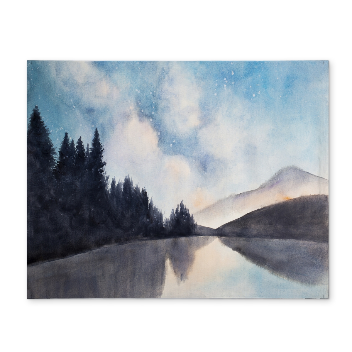 Picture of Begin Home Decor CPPM1418LDJL35 14 x 18 in. Lakeview by Night Bedroom Trees Placemat - Home Decor