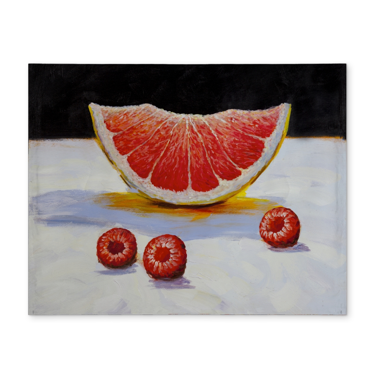 CPPM14183VOR8Y 14 x 18 in. Contemporary Gray Grapefruit Slice Polyester Placemat - Home Decor