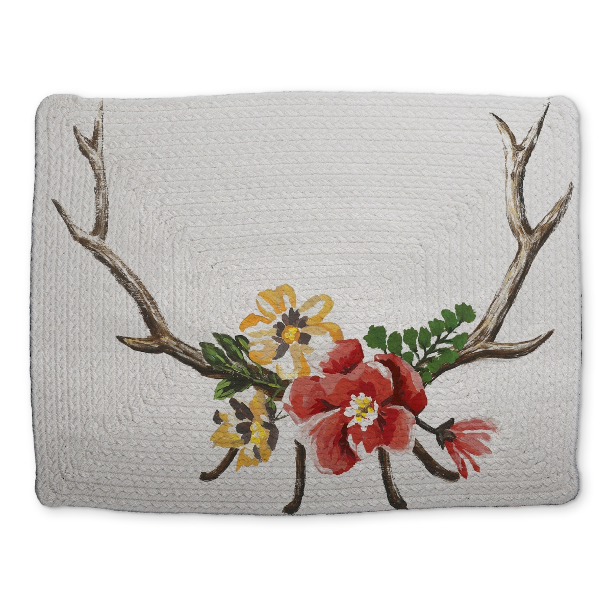 Picture of Begin Home Decor CBPM14186P0SS9 14 x 18 in. Brown Deer Braided Polyester Placemat - Home Decor