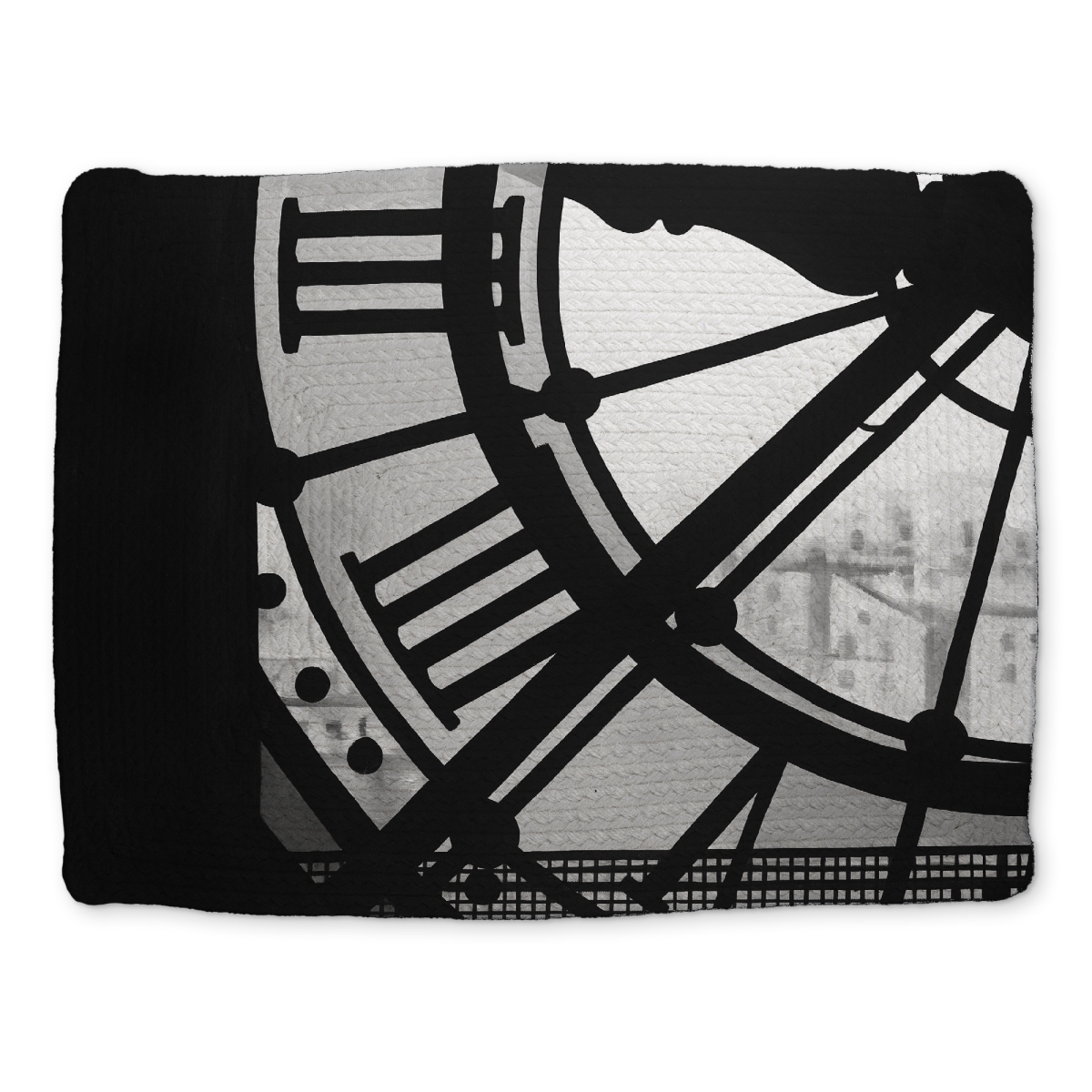 Picture of Begin Home Decor CBPM14186UNB5V 14 x 18 in. Braided Polyester Placemat - Clock at the Orsay Museum Decor