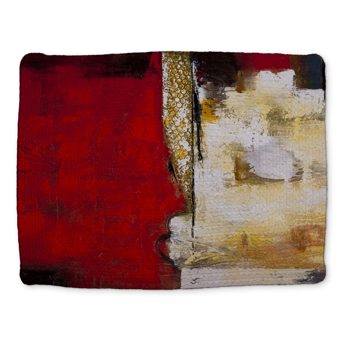Picture of Begin Home Decor CBPM1418HAFVAH 14 x 18 in. Abstract Industrial Art Black Braided Placemat - Home Decor