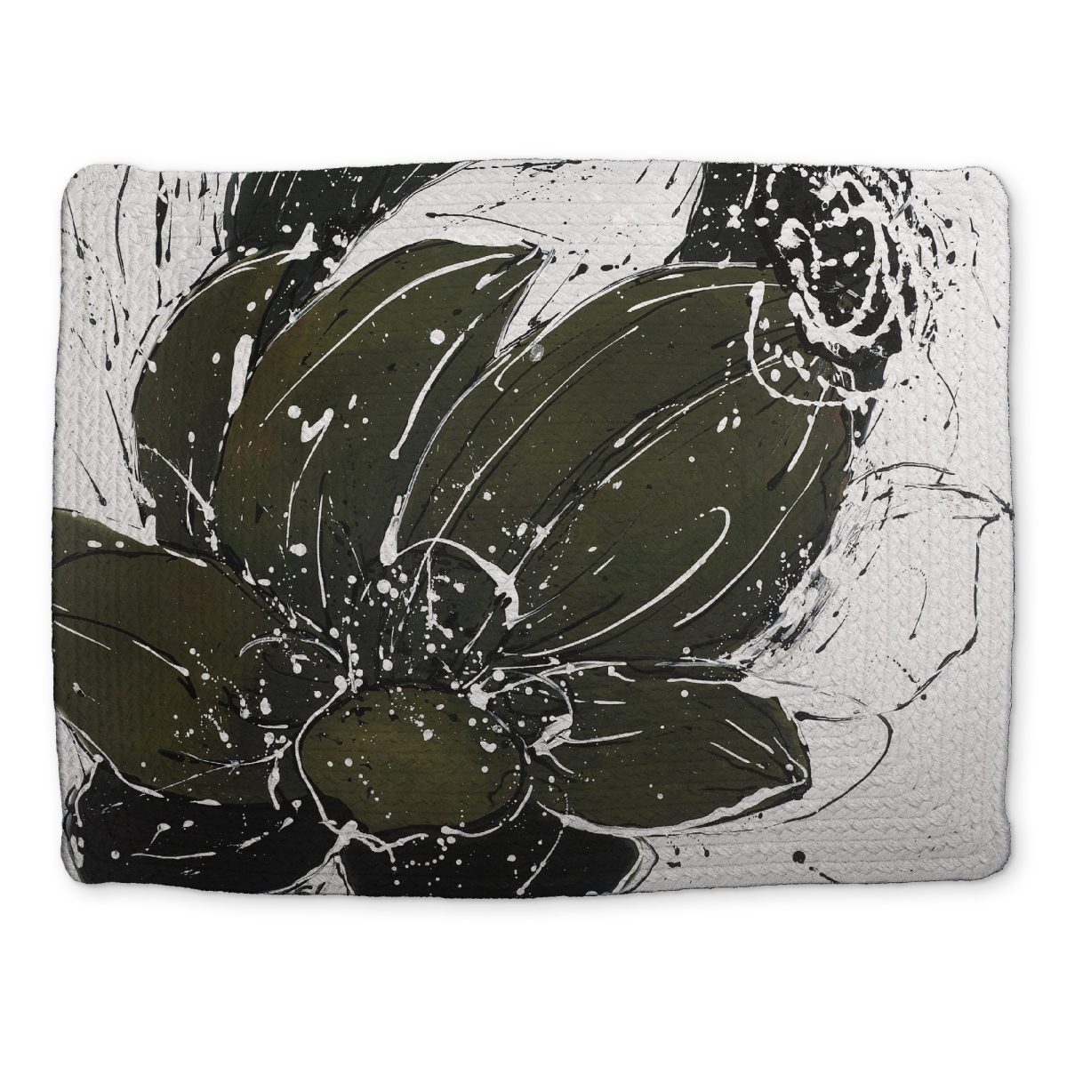 Picture of Begin Home Decor CBPM1418G1K8H0 14 x 18 in. Abstract Flower Braided Placemat - Floral & Botanical Decor