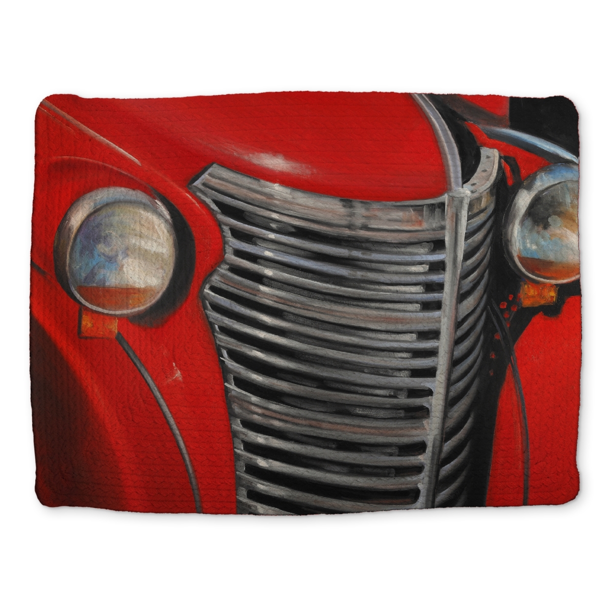 Picture of Begin Home Decor CBPM1418F11LJC 14 x 18 in. 50s Car Grid Placemat - Braided Polyester - Home Decor