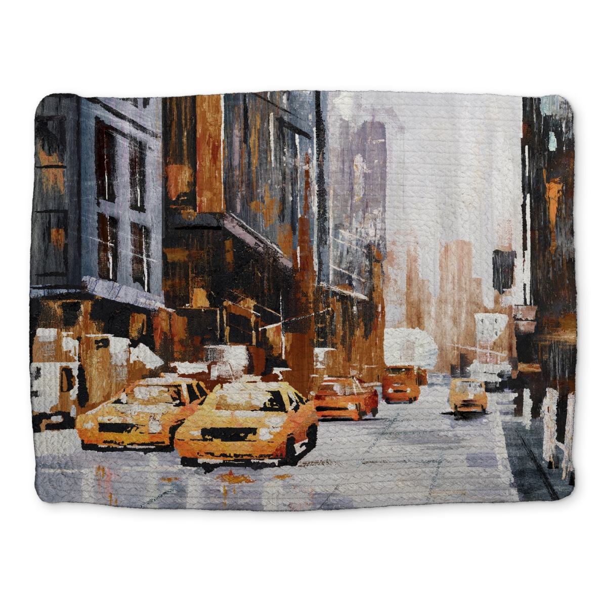 Picture of Begin Home Decor CBPM1418ODJYMQ 14 x 18 in. Cities Brown Braided Polyester Placemat - Big City Street Decor