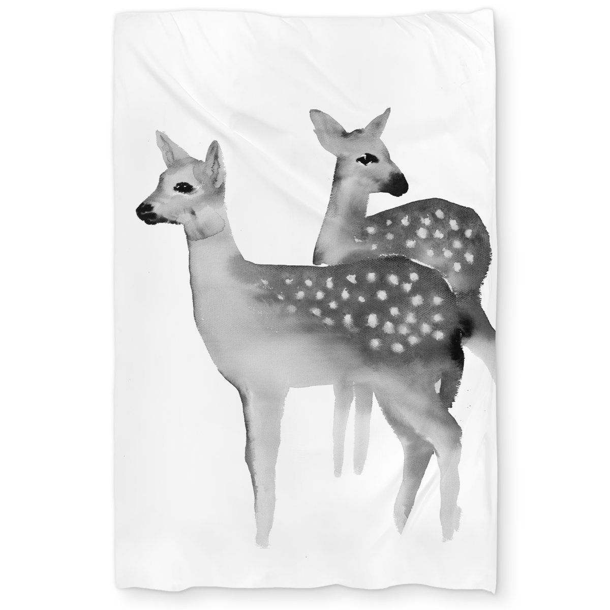 C1DCTXLW5D9MVB Faon Black & White Gray Twin Size Extra Long Duvet Cover - Bedroom Decor Essentials