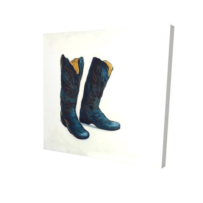 16 x 16 in. Leather Cowboy Boots-Print on Canvas