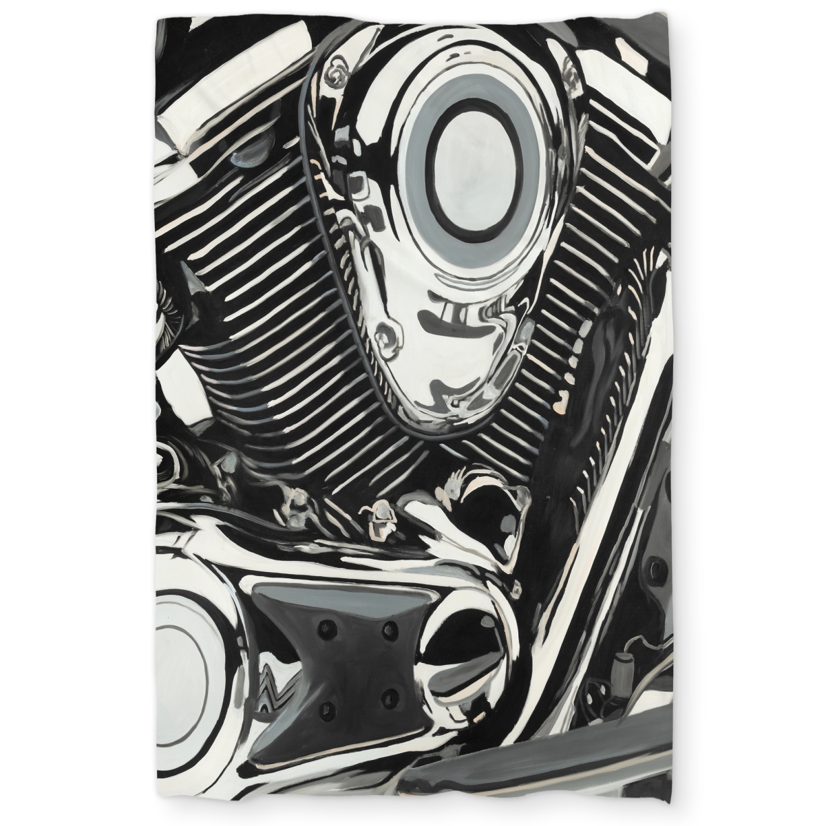 C1DCTXLWLVISLE Motorcycle Engine Gray Bedroom Twin Size Extra Long Duvet Cover - Home Decor
