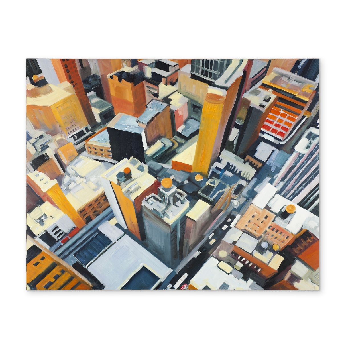Picture of Begin Home Decor CPPM141899UI54 14 x 18 in. Cities Orange Polyester Placemat - York Buildings Decor