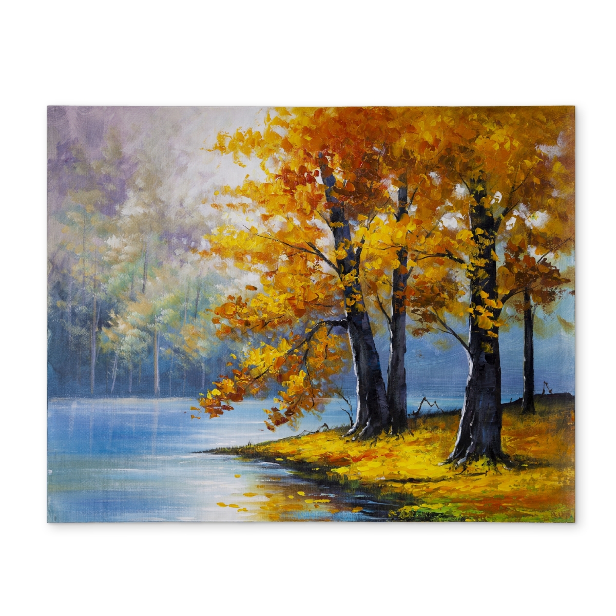 CPPM14183YVTGG 14 x 18 in. Two Trees by the Lake Placemat - Polyester Bedroom Decor
