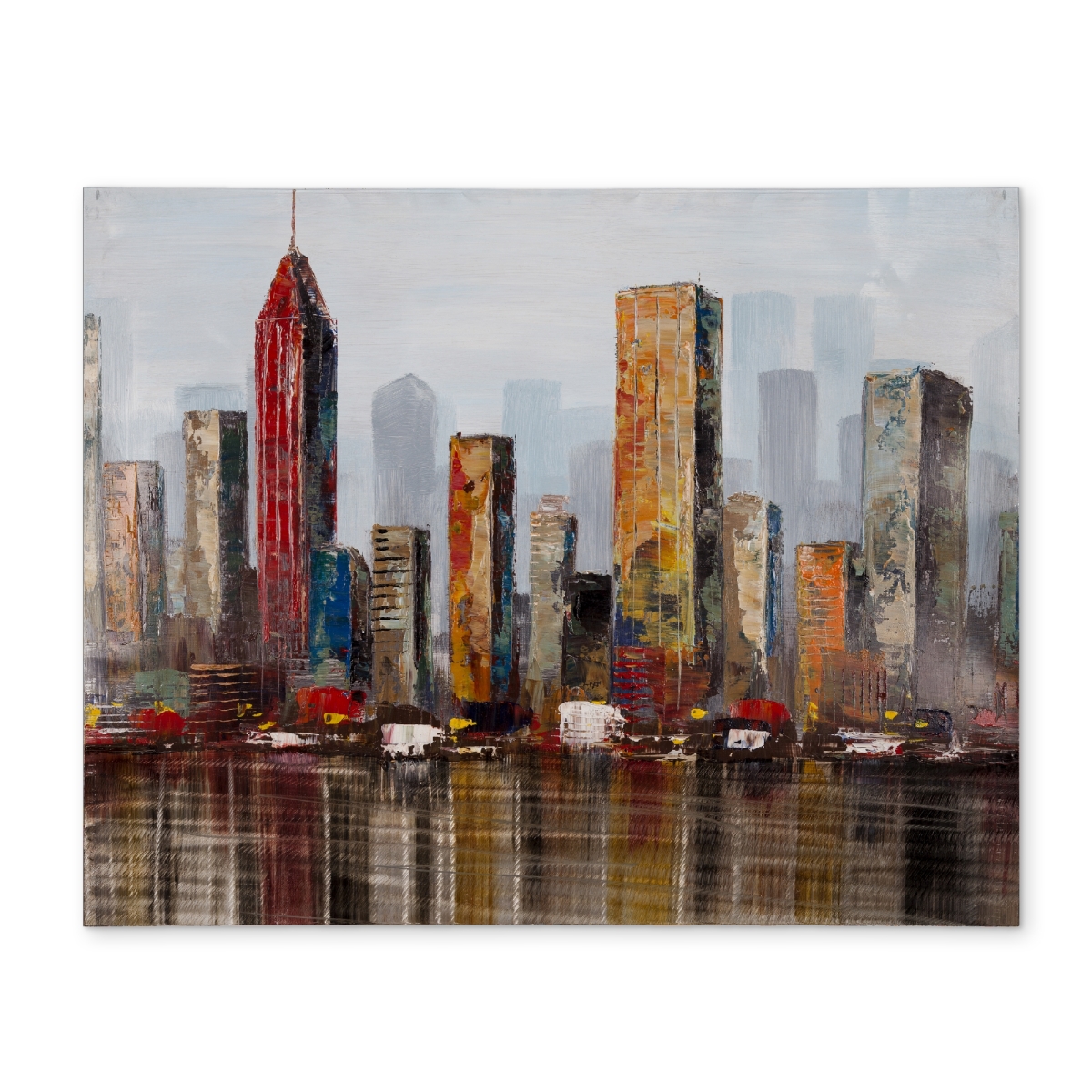 Picture of Begin Home Decor CPPM1418T1OXA2 14 x 18 in. Cities Industrial Brown Polyester Placemat - Rust City Decor