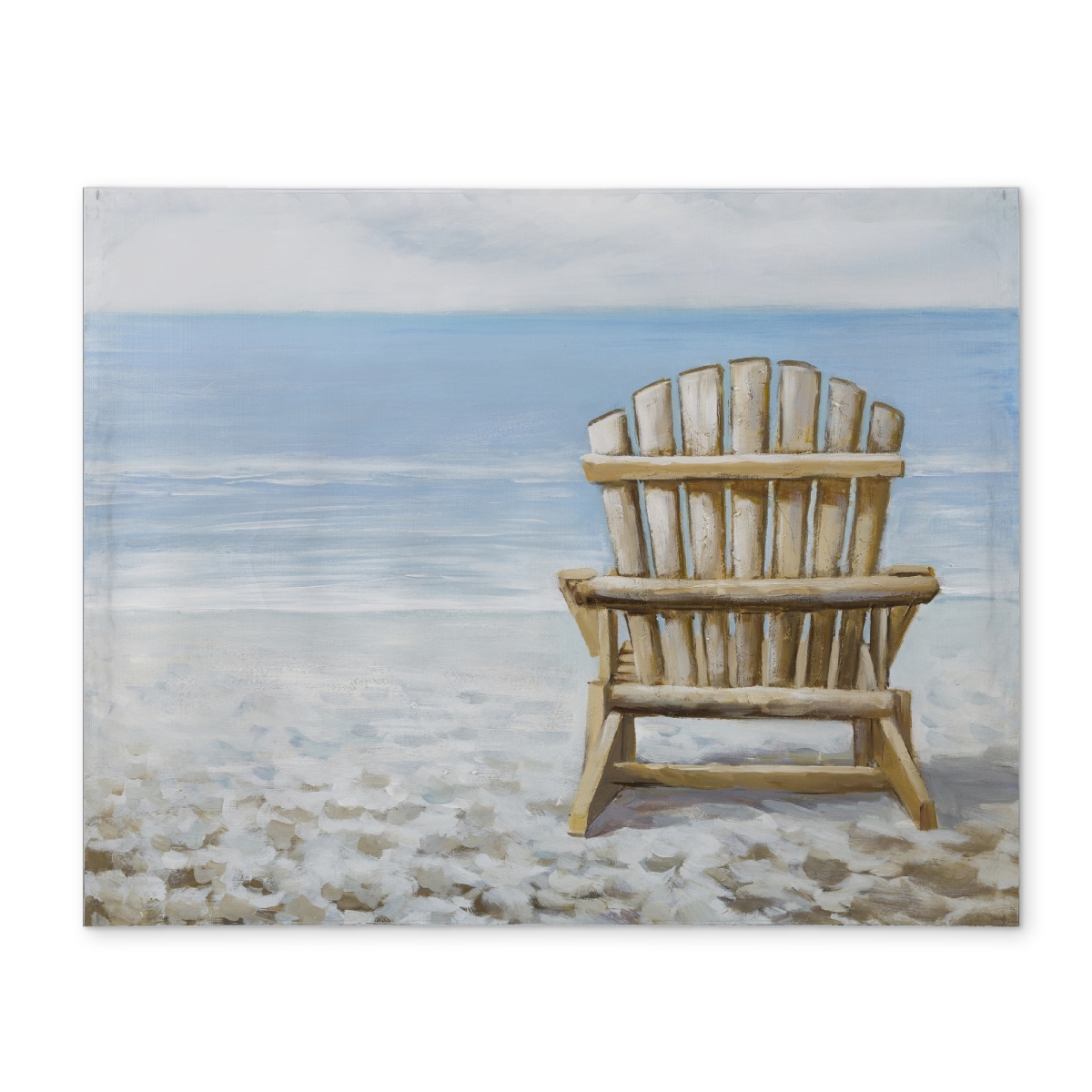 Picture of Begin Home Decor CPPM14183G7XDA 14 x 18 in. Wood Beach Chair Marine Coastal Placemat - Bedroom Decor