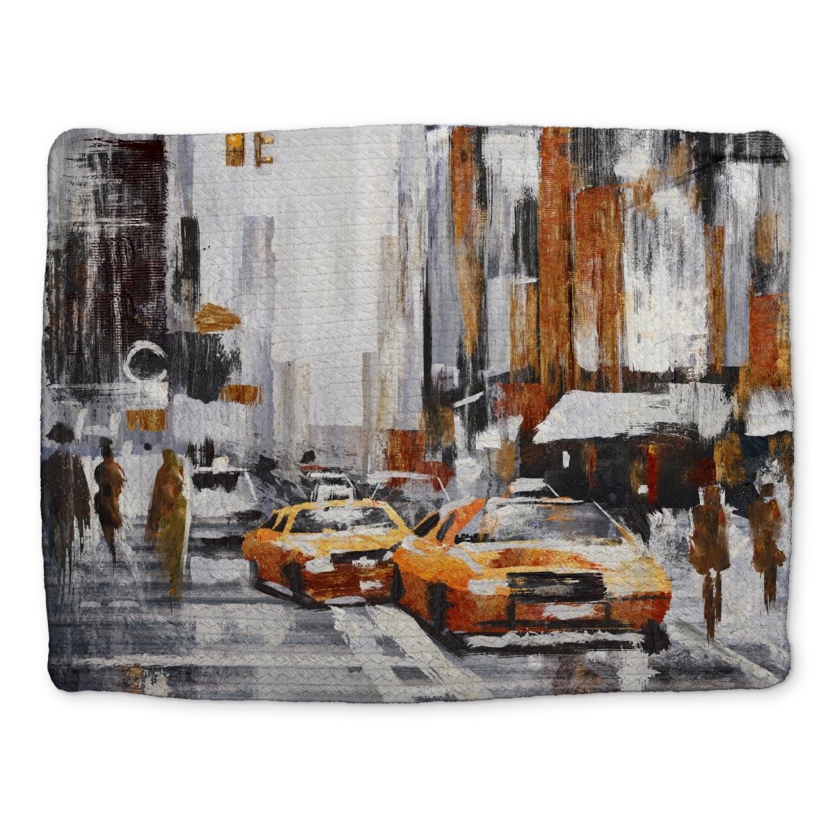 Picture of Begin Home Decor CBPM1418WE3396 14 x 18 in. Abstract Citystreet Placemat - Modern Home Decor - 4-Pack