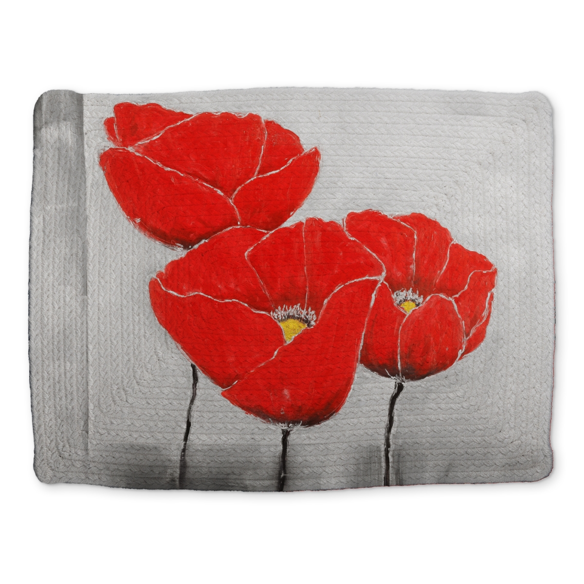 Picture of Begin Home Decor CBPM141897IBW8 14 x 18 in. Gray Industrial Braided Placemat - Three Poppies Home Decor