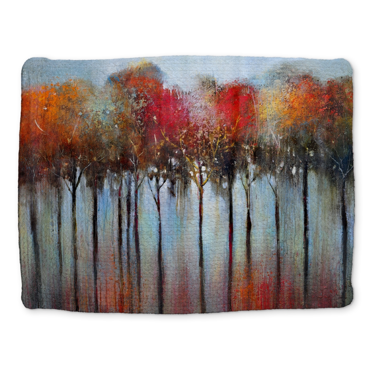 Picture of Begin Home Decor CBPM1418VQJABI 14 x 18 in. Abstract Forest Blue Bedroom Placemat - Colorful Home Decor