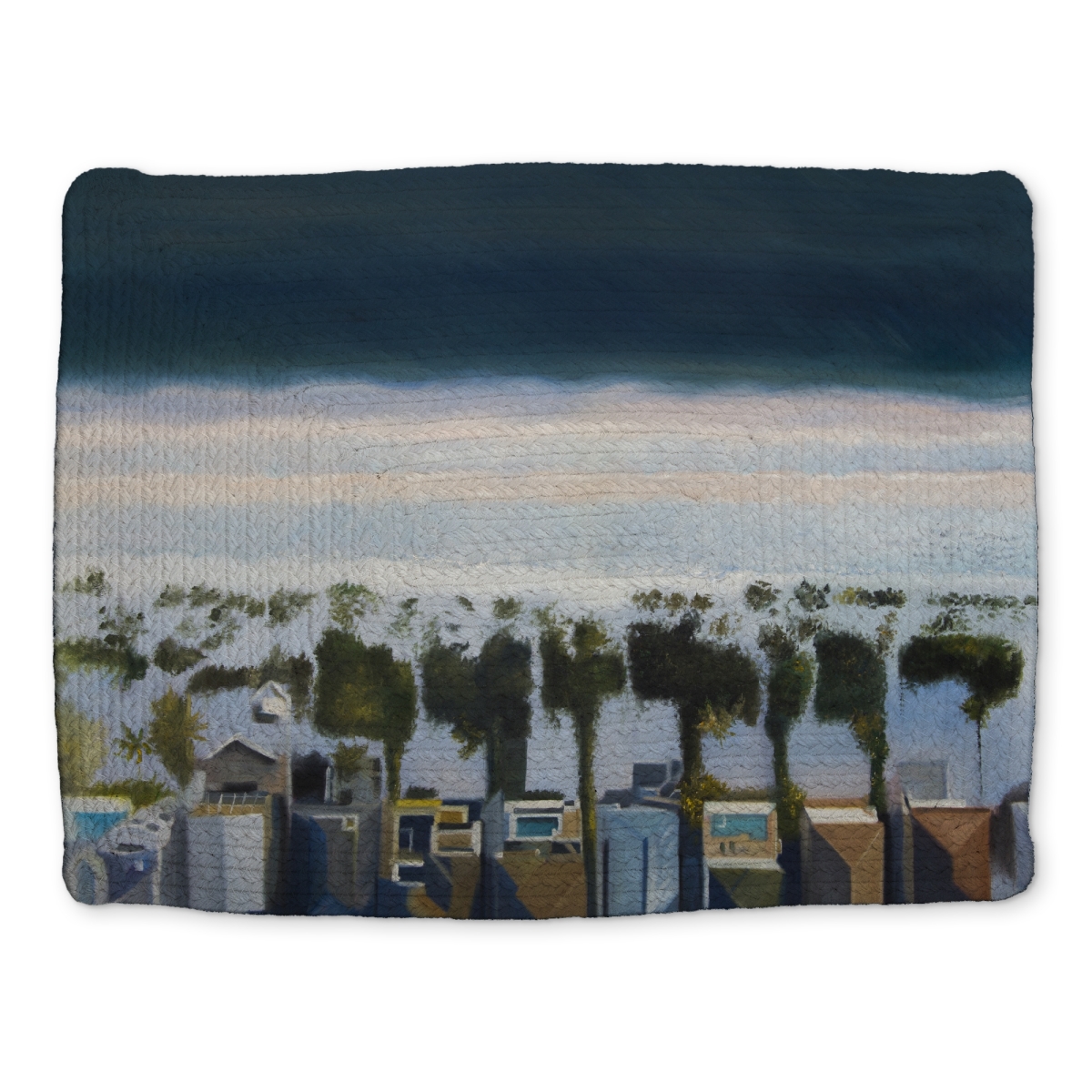 Picture of Begin Home Decor CBPM14183DC2YK 14 x 18 in. Exotic Coastal Braided Polyester Placemat - Beach Birds Eye