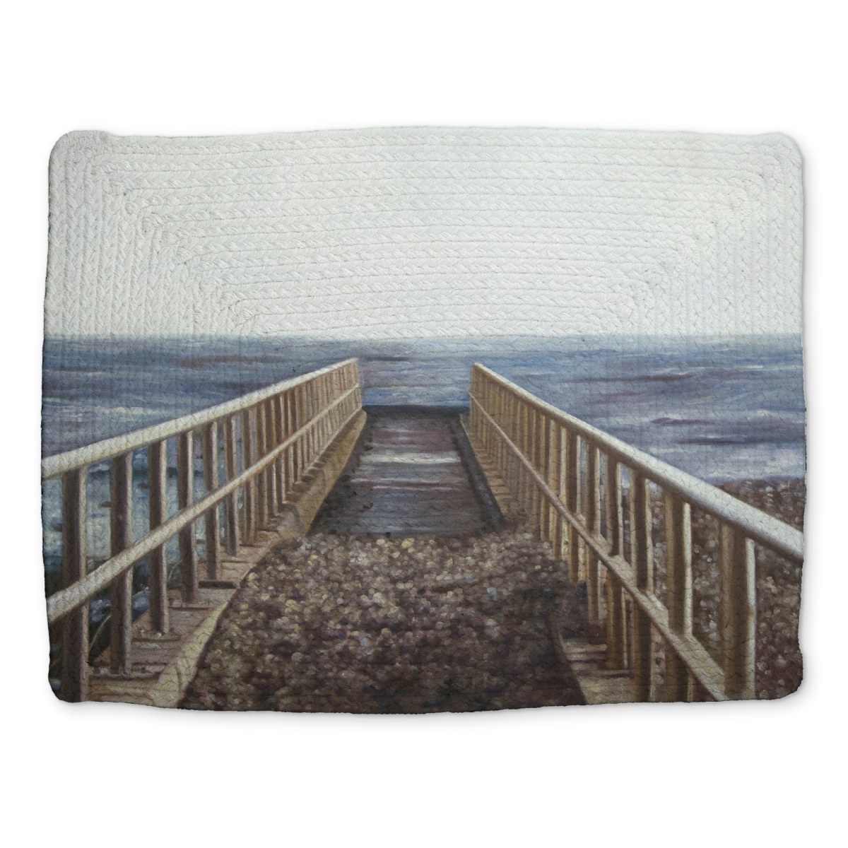 Picture of Begin Home Decor CBPM14185PNJP6 14 x 18 in. Relaxing Beach Marine Sea Bedroom Braided Polyester Placemat