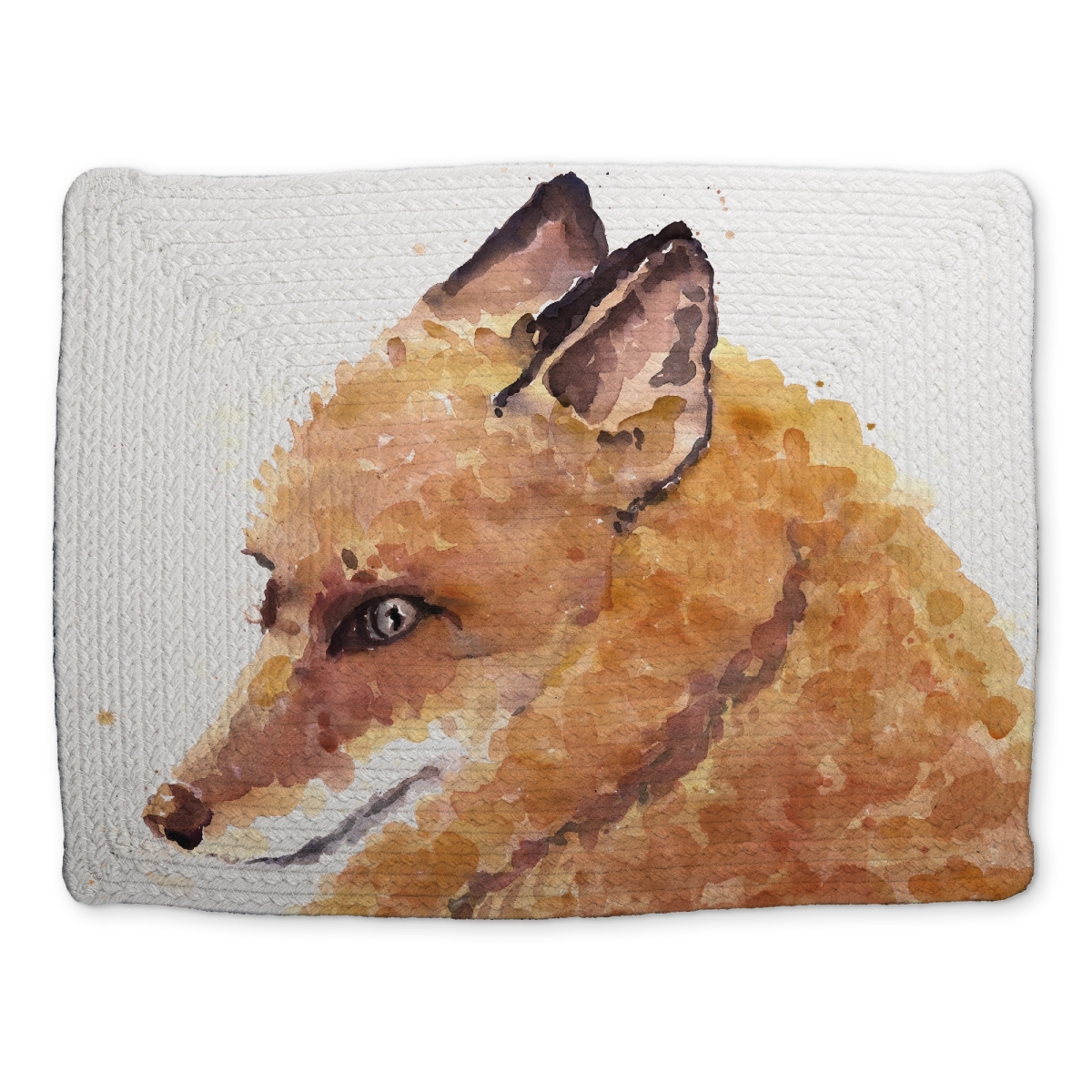 Picture of Begin Home Decor CBPM1418N07WIJ 14 x 18 in. Fox Bedroom Animals Braided Placemat - Scandinavian Home Decor