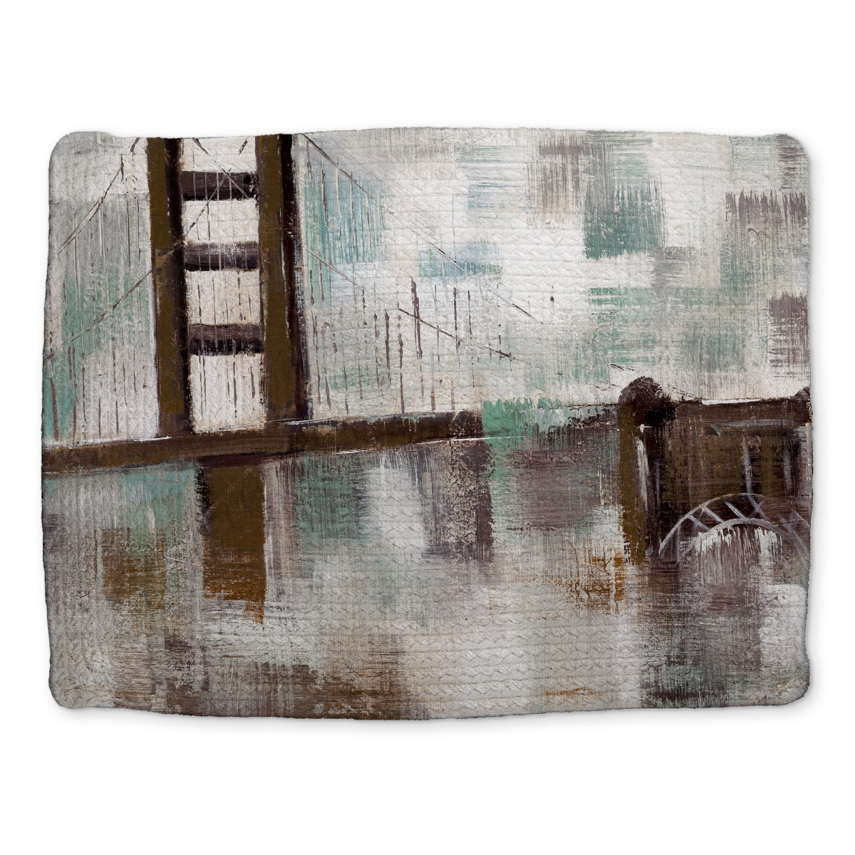Picture of Begin Home Decor CBPM1418BJOD7V 14 x 18 in. Abstract Golden Gate Industrial Brown Cities Braided Placemat