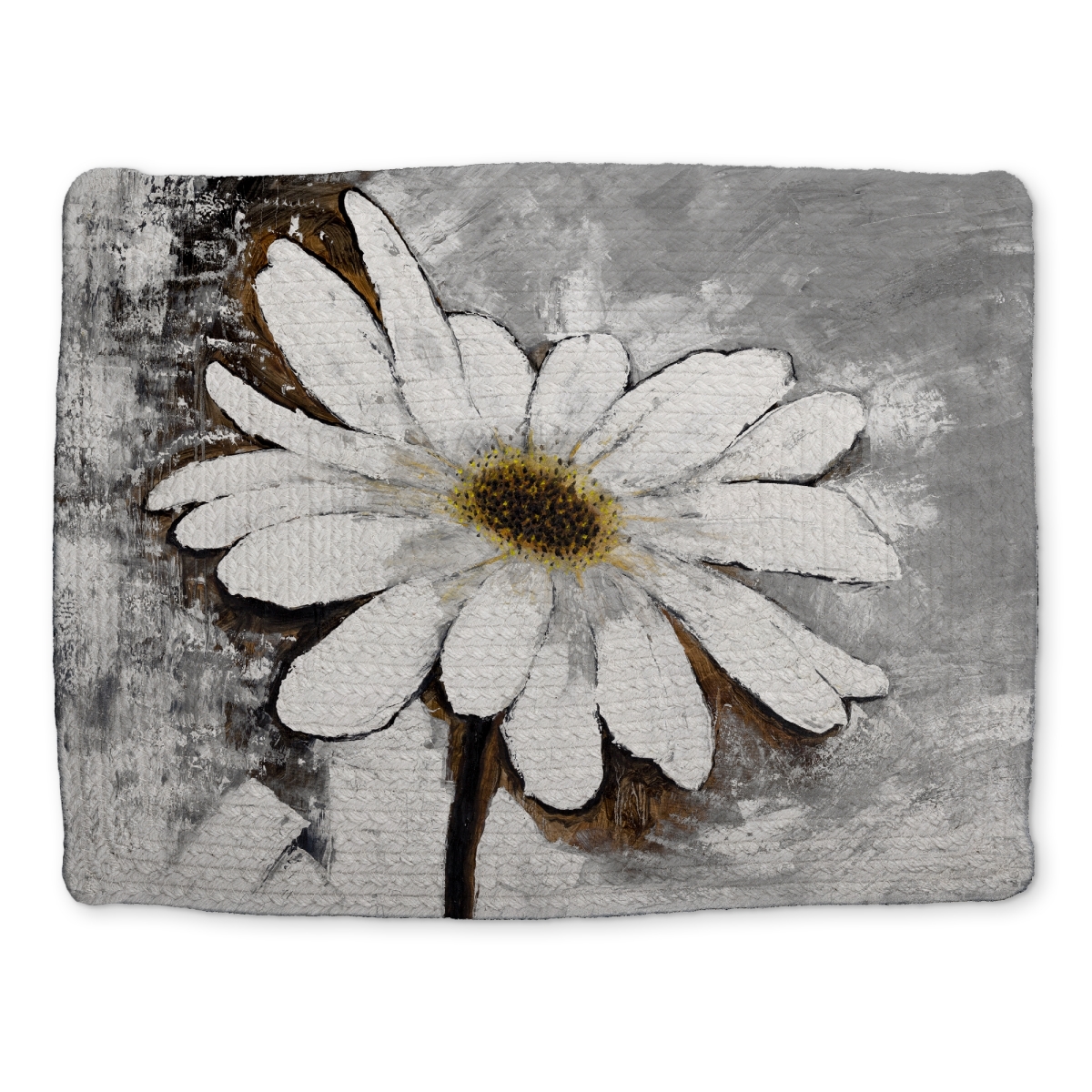 Picture of Begin Home Decor CBPM1418ZLQ117 14 x 18 in. Abstract Daisy Floral Placemat - White Botanical Home Decor