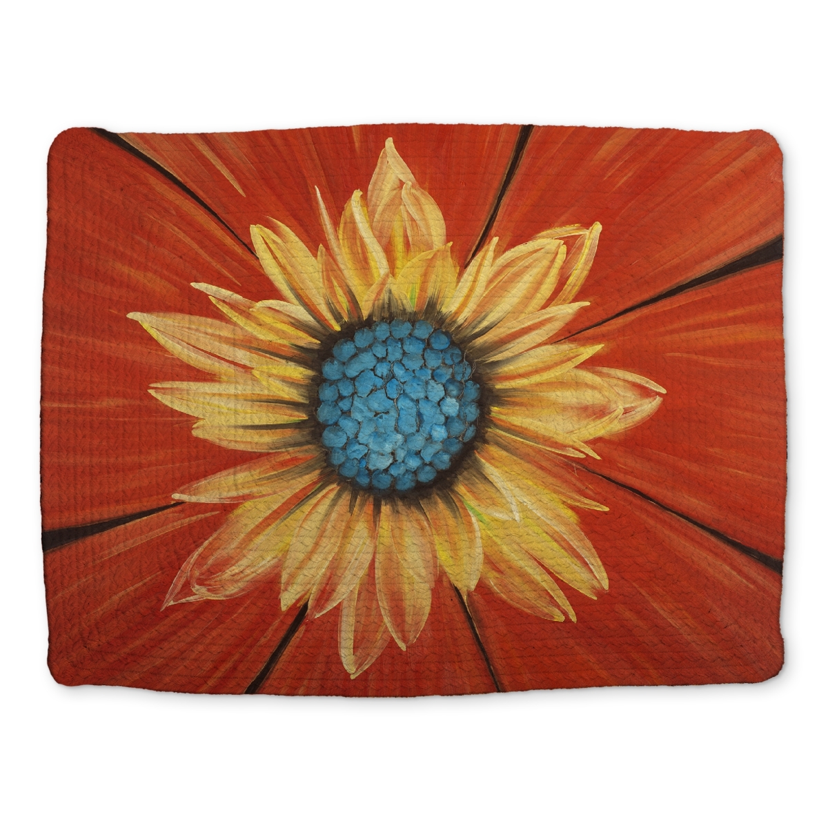 Picture of Begin Home Decor CBPM141826KX0Y 14 x 18 in. Flower Middle Botanical Braided Placemat - Contemporary Decor