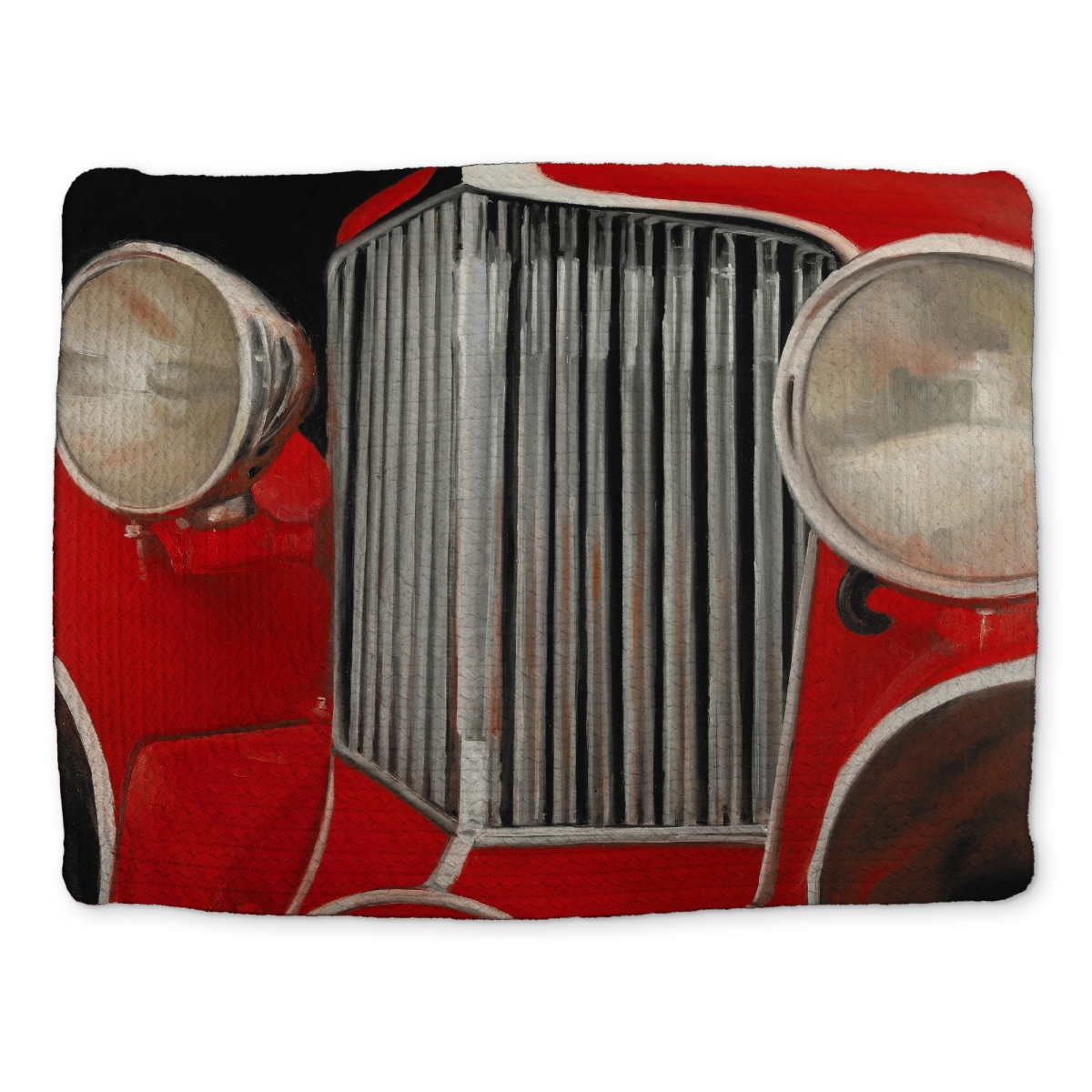 Picture of Begin Home Decor CBPM14189NOLPE 14 x 18 in. Transportation Gray Bedroom Placemat - Car of the 50s Closeup