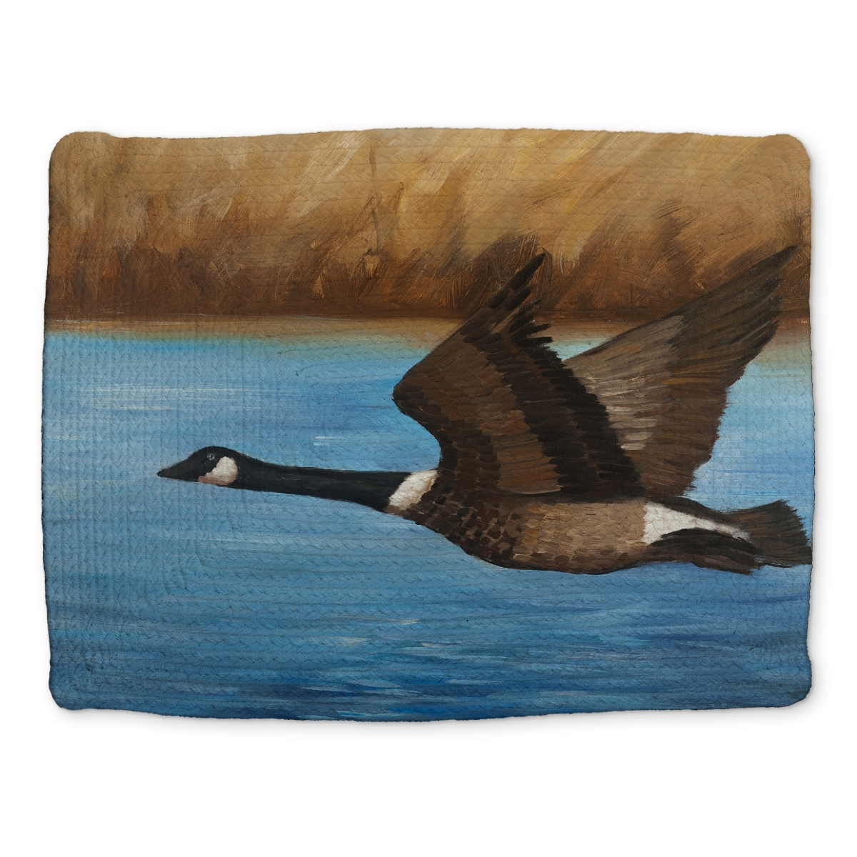 Picture of Begin Home Decor CBPM1418ZCNCSY 14 x 18 in. Canada Goose Blue Bird Braided Placemat - Home Decor