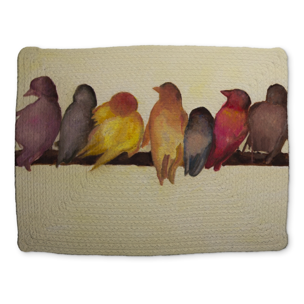 Picture of Begin Home Decor CBPM1418J5I7PU 14 x 18 in. Contemporary Yellow Bird Polyester Placemat - Home Decor
