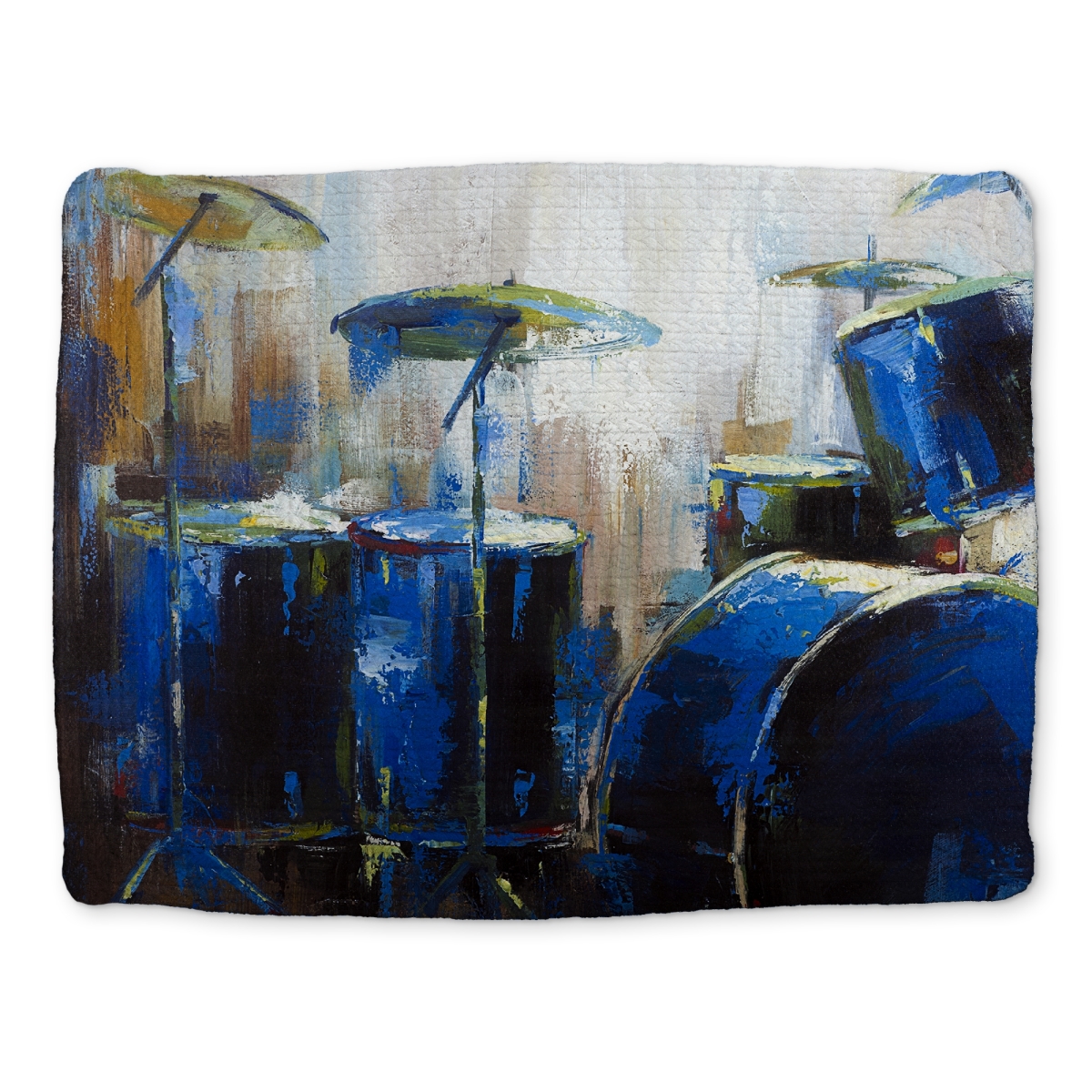 Picture of Begin Home Decor CBPM1418MIMR8V 14 x 18 in. Industrial Music Placemat - Abstract Drums & Braided Polyester