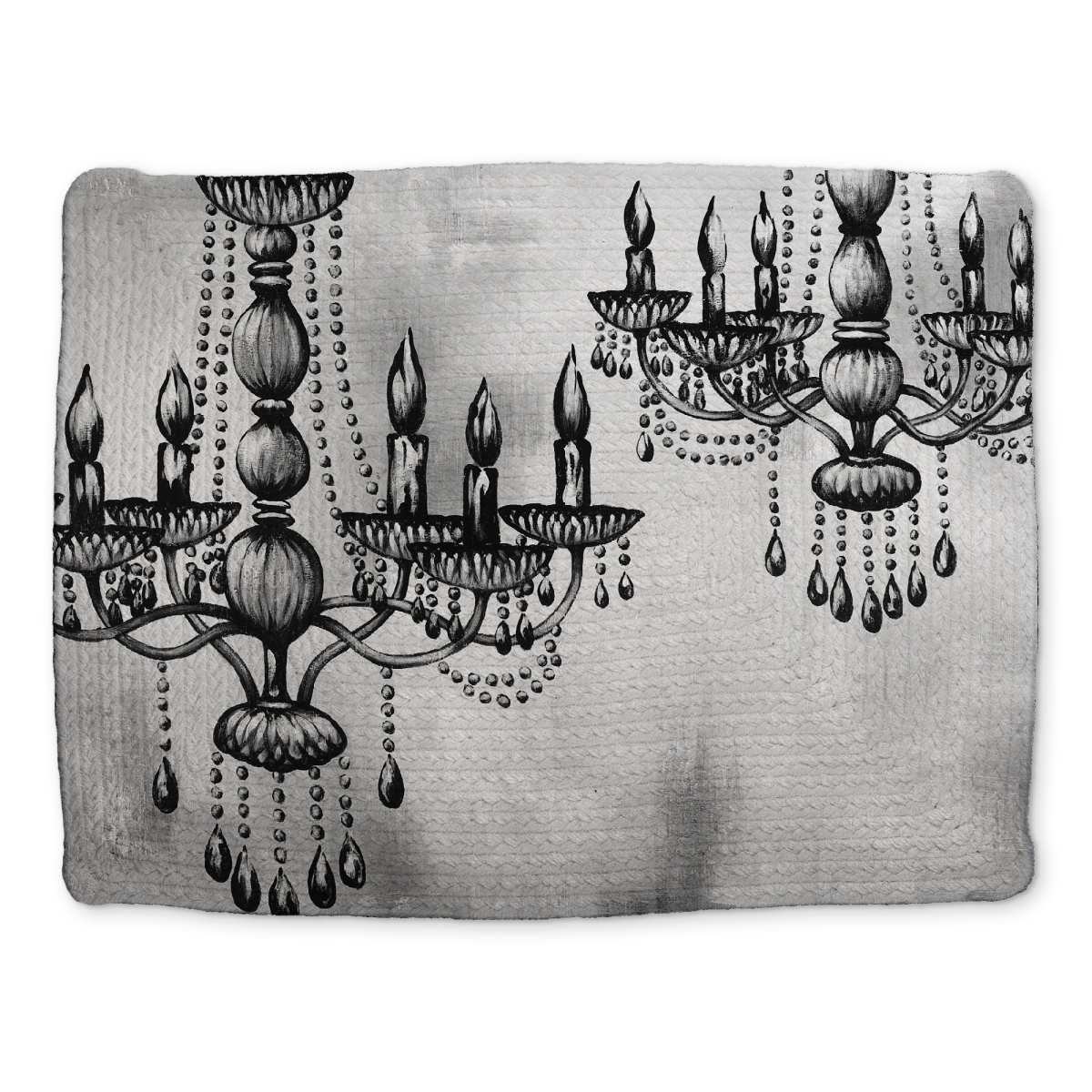 Picture of Begin Home Decor CBPM1418KG04NK 14 x 18 in. Braided Polyester Placemat - Two Crystal Chandeliers Decor