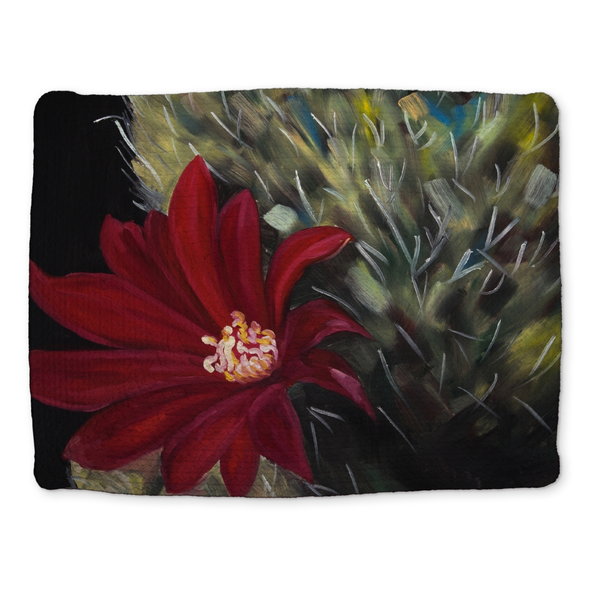 Picture of Begin Home Decor CBPM1418O0Y7RN 14 x 18 in. Echinopsis Red Cactus Flower Placemat - Floral Home Decor