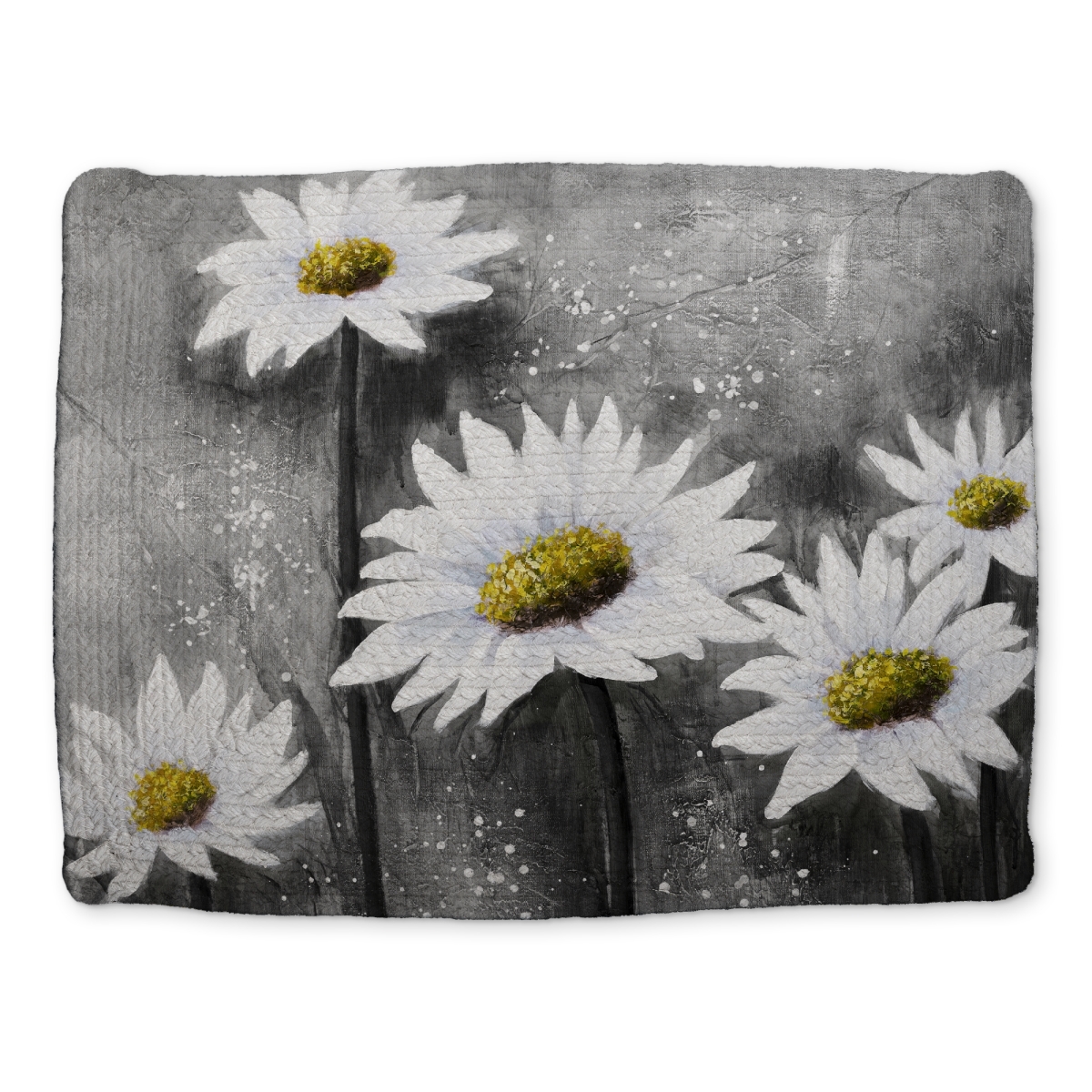 Picture of Begin Home Decor CBPM1418U122VE 14 x 18 in. Daisies Braided Polyester Placemat - Flowers Livingroom Decor