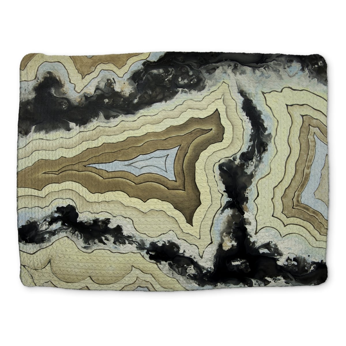 Picture of Begin Home Decor CBPM1418Q334UF 14 x 18 in. Lace Agate Modern Shapes Bathroom Placemat - Braided Polyester