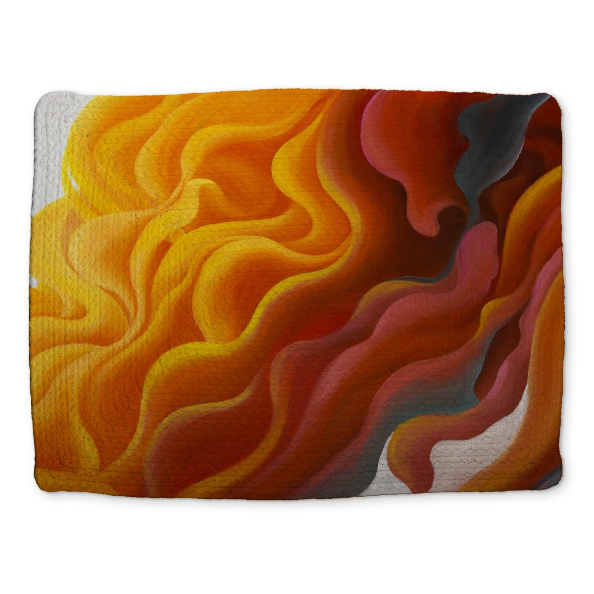 Picture of Begin Home Decor CBPM1418D7TK8S 14 x 18 in. Colorful Smoke Abstract Braided Placemat - Home Decor Essential