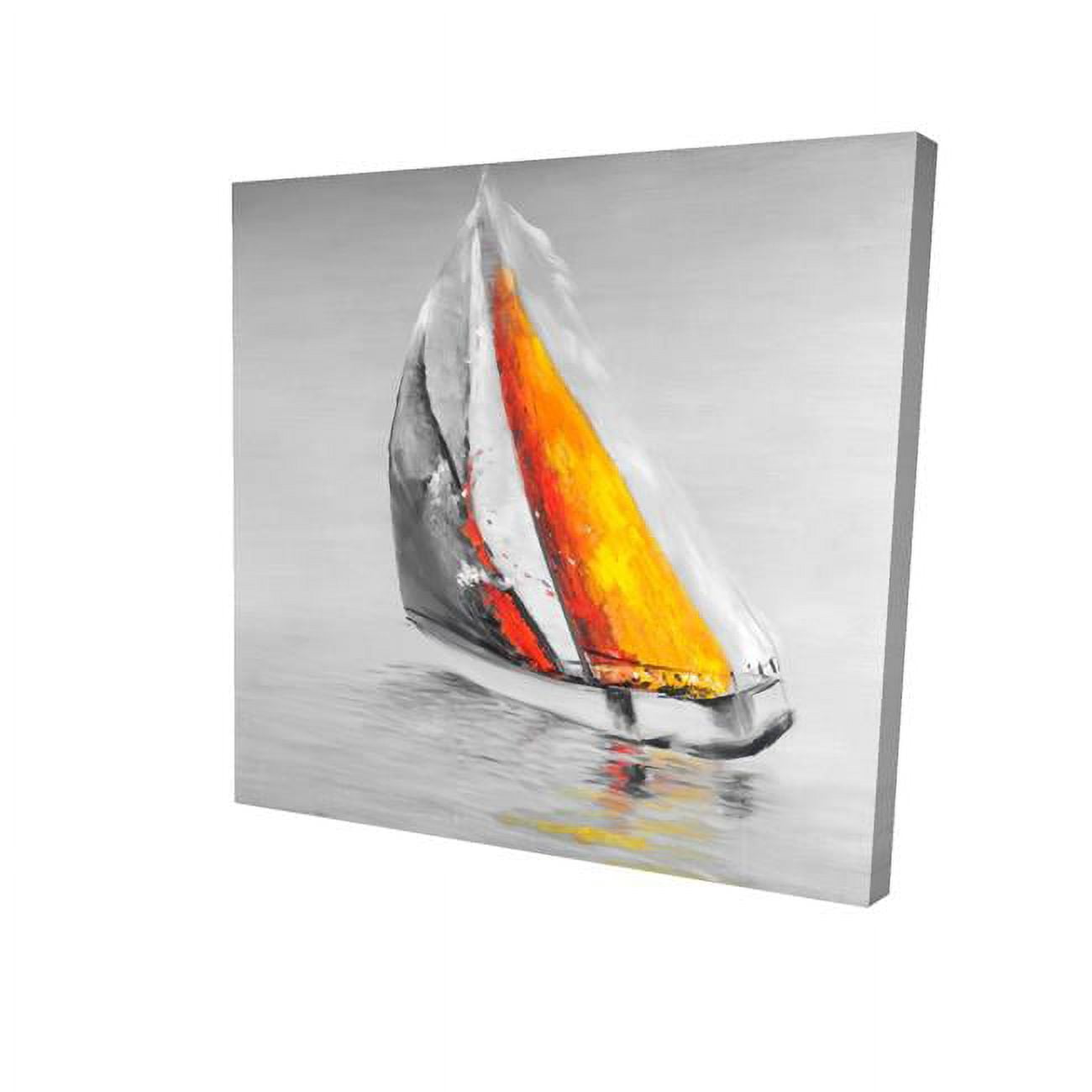 32 x 32 in. Two Colors Sailing Boat-Print on Canvas