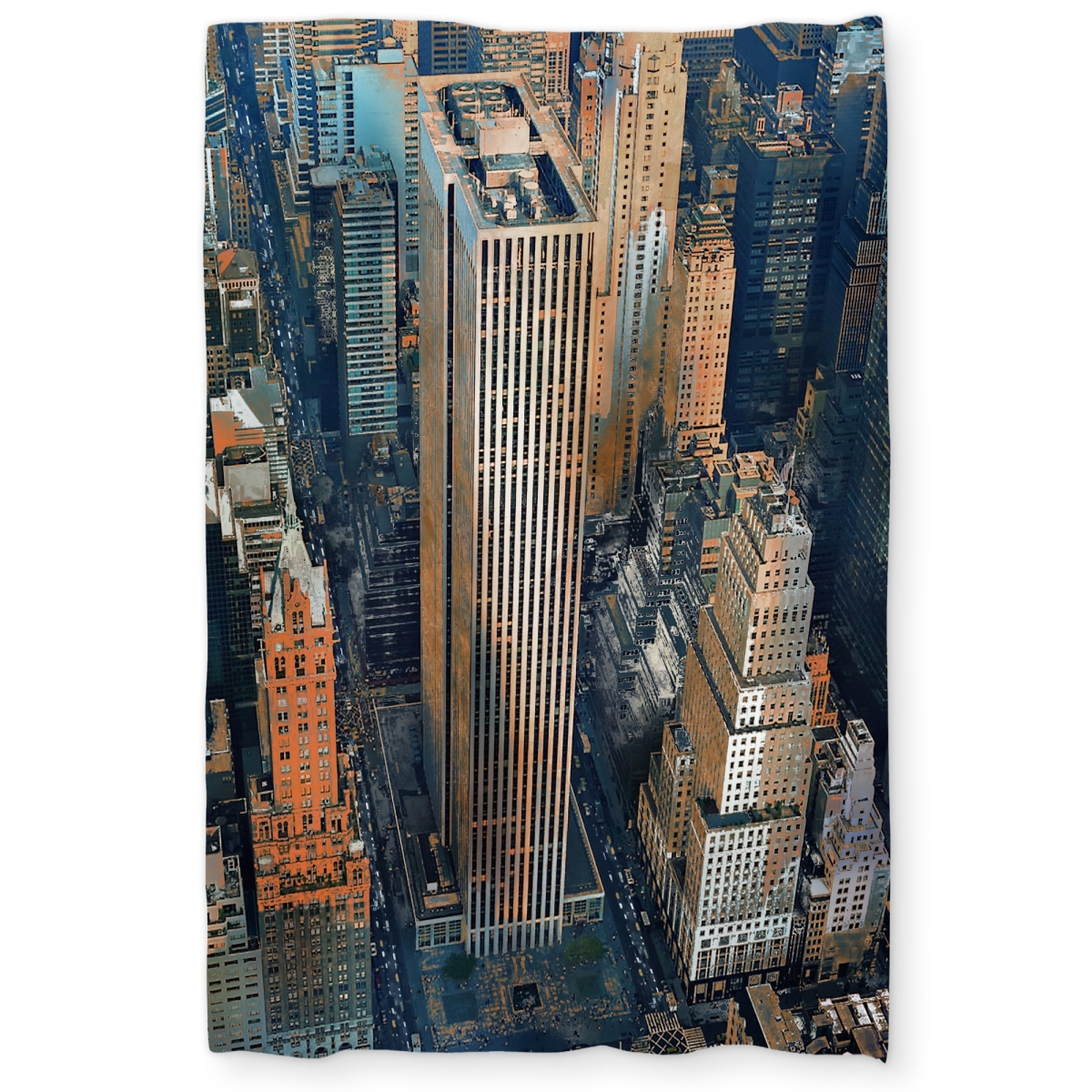 C1DCTXLWR6BB81 General Motors Building Twin Size Extra Long Duvet Cover - Hyperrealist Home Decor