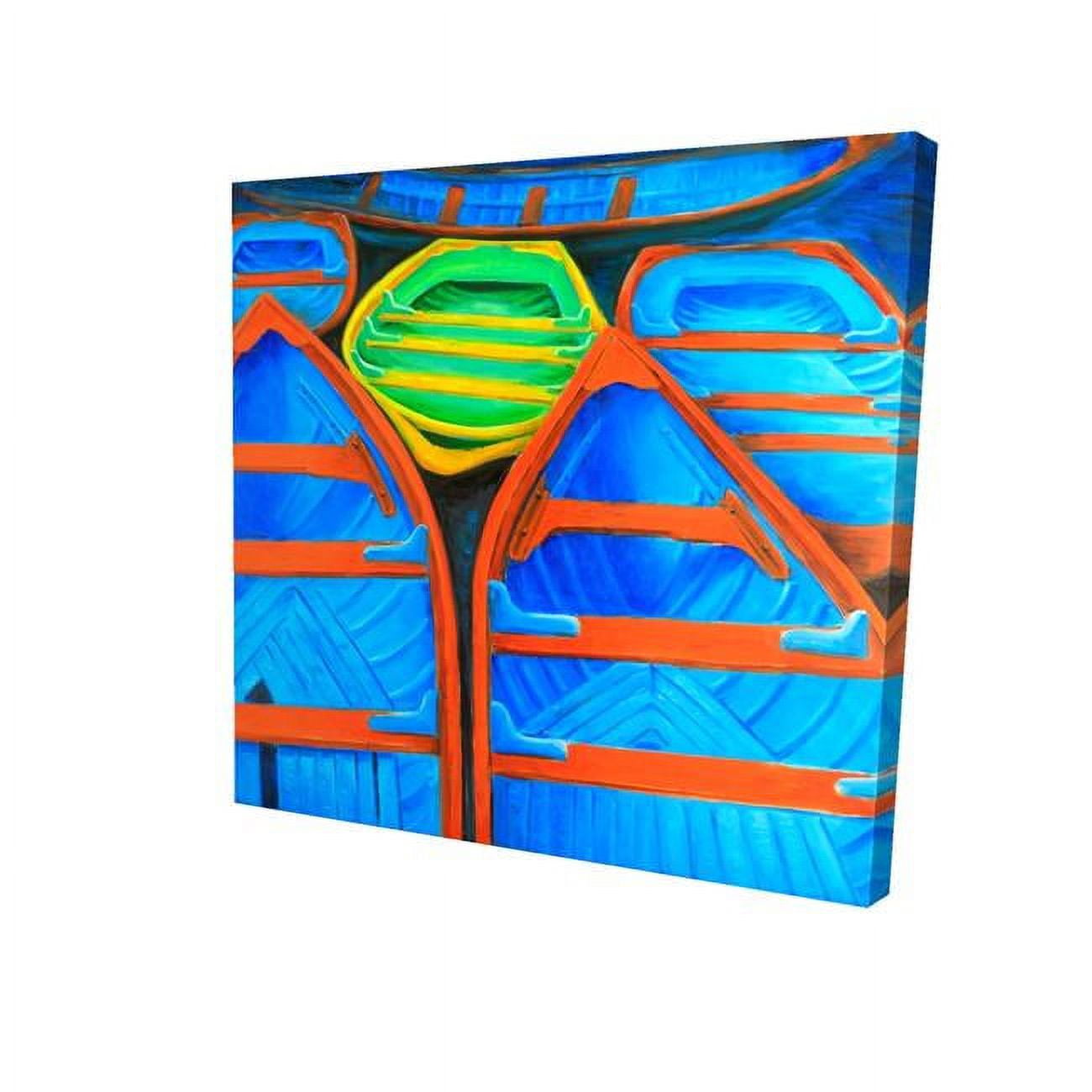 32 x 32 in. Colorful Canoes-Print on Canvas