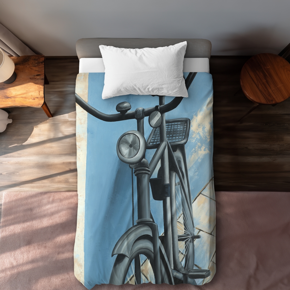 C1DCTXLW6P849I Abandoned Bicycle Twin Size Extra Long Duvet Cover - Man Cave Home Decor