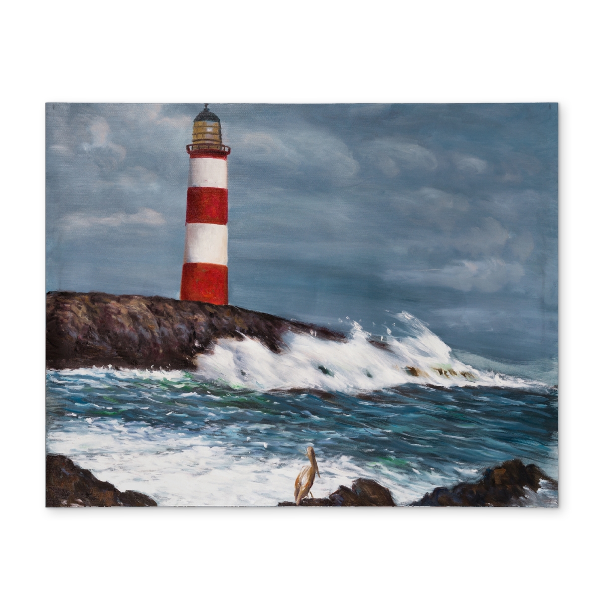 Picture of Begin Home Decor CPPM1418UDX15H 14 x 18 in. Lighthouse Edge Polyester Placemat - Coastal Blue Home Decor